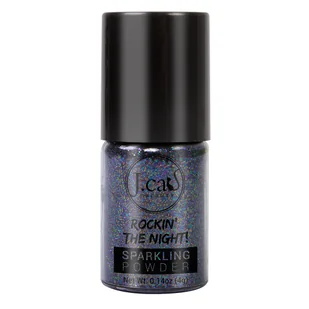 J.Cat Beauty Rockin The Night Sparkling Powder Sypki Pigment 210 Bondi Black - Cienie do powiek - miniaturka - grafika 1