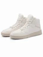 Sneakersy męskie - Ocieplane męskie buty sneakersy z wysoką cholewką białe V1 OM-FOSH-0139 40 - miniaturka - grafika 1