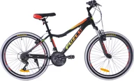 Rowery - Fuzlu Fuzlu Team 24 alu. 14,5" czarny/zółty/czerwony połysk rower górski - miniaturka - grafika 1