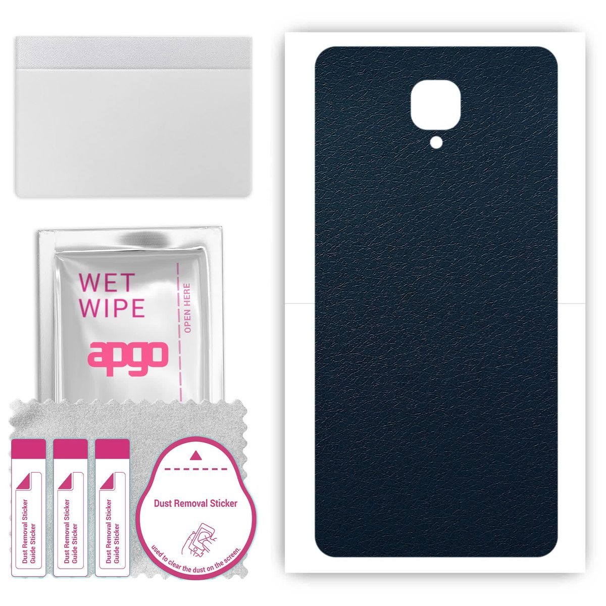 Folia naklejka skórka strukturalna na TYŁ do OnePlus 3T - Skóra Granatowa - apgo SKINS