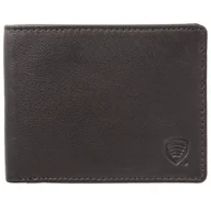 Portfele - Cienki portfel męski skórzany typu SLIM (Ciemny Brąz) - miniaturka - grafika 1
