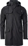 Płaszcze damskie - Męska kurtka płaszcz z kapturem wodoszczelna przejściowa Magnum Ursus czarna rozmiar S - miniaturka - grafika 1