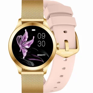 Gravity GT25-1 PRO PASEK sg039a Złoty, Różowy - Smartwatch - miniaturka - grafika 1