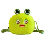 Torebki damskie - PLUSZOWA TOREBKA POTWOREK 20 CM – ZIELONA TOREBECZKA NA RAMIĘ DLA DZIECI - miniaturka - grafika 1