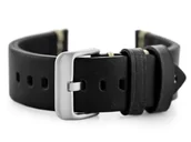 Paski - Pasek skórzany do zegarka W32 - czarny - 24mm - miniaturka - grafika 1