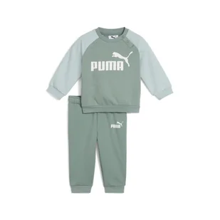 Zestaw dla małych dzieci Minicats Essentials z raglanową bluzą PUMA Green Moon - Odzież sportowa dziecięca - miniaturka - grafika 1