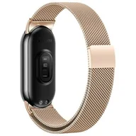Akcesoria do smartwatchy - Pasek BELINE Magnetic do Mi Band 9/8 Różowo-złoty - miniaturka - grafika 1