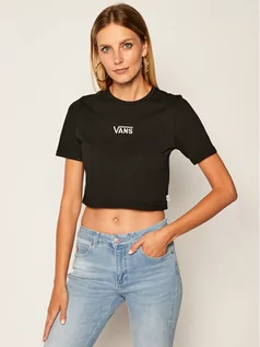 Koszulki i topy damskie - Vans T-Shirt Wm Flying Crop Cre VN0A54QU Czarny Regular Fit - grafika 1