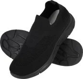 Buty sportowe męskie - Buty męskie sportowe wciągane Bez Sznurówek wsuwane Lekkie Sami Czarne r.44 - miniaturka - grafika 1
