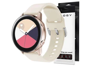 Alogy Gumowy Uniwersalny pasek sportowy soft band do smartwatcha 20mm Beżowy 7550X22 - Akcesoria do smartwatchy - miniaturka - grafika 1
