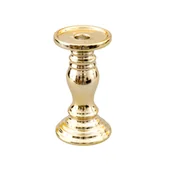 Świeczniki - Świecznik ceramiczny złoty 10 x 18,5 cm - miniaturka - grafika 1