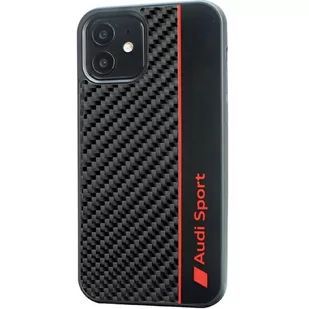 Audi Carbon Fiber Stripe iPhone 12/12 Pro 6.1" czarny/black hardcase AUS-TPUPCIP12P-R8/D1-BK - Etui i futerały do telefonów - miniaturka - grafika 2