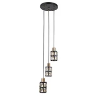 Lampy sufitowe - Lampa wisząca MENFI PND-44236-3-BK-GD Italux - miniaturka - grafika 1