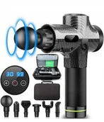 Masażery - PISTOLET DO MASAŻU MOCNY MASAŻER MASSAGE GUN KOŃCÓWKI - miniaturka - grafika 1