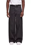 Spodnie męskie - Urban Classics Spodnie męskie, Realblack Washed, 40 - miniaturka - grafika 1
