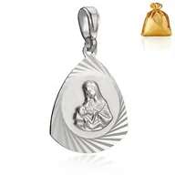 Biżuteria dla dzieci - SREBRNY DAMSKI MEDALIK WISIOREK ZAWIESZKA MATKA BOSKA KARMIĄCA SREBRO 925 - miniaturka - grafika 1