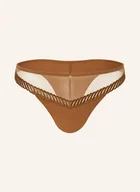Majtki damskie - Aubade Stringi Sheer Emotion beige - miniaturka - grafika 1
