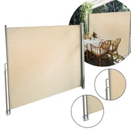 Markizy - Boczna markiza cieniująca 2x3 m parawan osłona do ogrodu beżowa - miniaturka - grafika 1