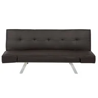 Sofy i kanapy - Beliani Rozkładana sofa brązowa ruchome podłokietniki BRISTOL mała - miniaturka - grafika 1