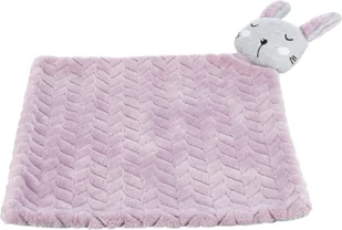 TRIXIE Junior koc z królikiem dla szczeniąt/kociąt z pluszu 55 x 40 cm - jasno liliowy/jasnoszary - Legowiska dla psów - miniaturka - grafika 1
