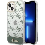 Etui i futerały do telefonów - Etui Guess 4G Pattern Script do Apple iPhone 14 Khaki - miniaturka - grafika 1