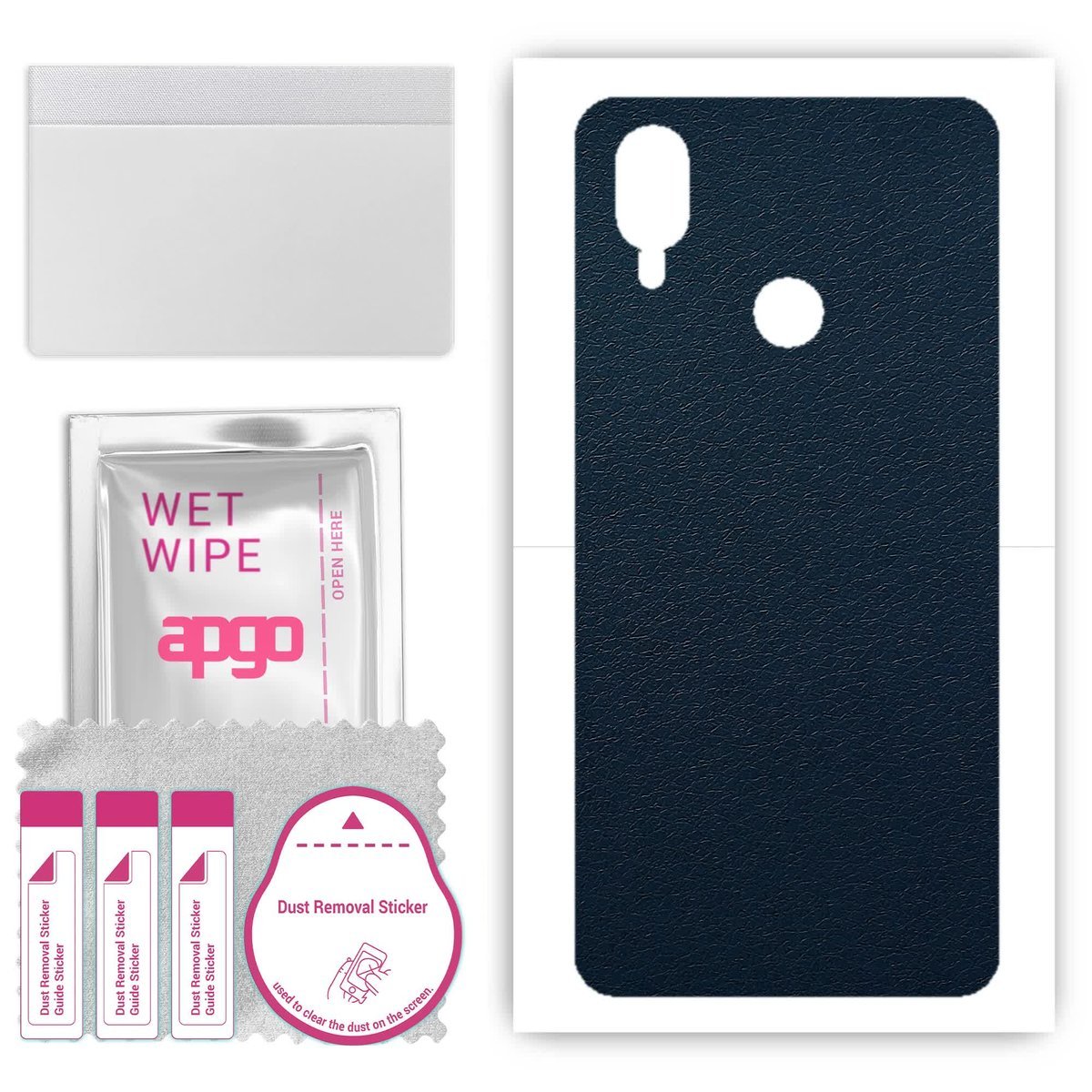 Folia naklejka skórka strukturalna na TYŁ do Cubot X19 - Skóra Granatowa - apgo SKINS