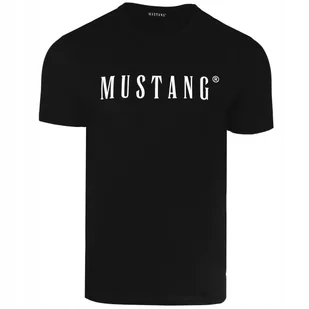 Mustang Koszulka Męska T-shirt Bawełniana 4222 Czarna Rozmiar 2XL - Koszulki męskie - miniaturka - grafika 1