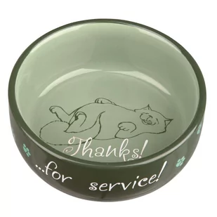 Trixie miska ceramiczna, kot, thanks for Service, 0,3 L/ 11 cm - Miski dla kotów - miniaturka - grafika 1