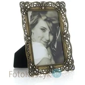 Ramki na zdjęcia - Ramka metalowa na zdjecie 10x15 (złota) - miniaturka - grafika 1