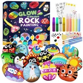 Prace ręczne dla dzieci - Zestaw Do Malowania Kamieni Zestaw Kreatywny Świecący w Ciemności - miniaturka - grafika 1