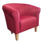 Fotele - ATOS Fotel Milo MG31 nogi buk czerwony - miniaturka - grafika 1