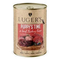 Mokra karma dla psów - Karma dla psa LUGER'S Puppy's Time z wołowiną, wątróbką z indyka i borówką 400 g - miniaturka - grafika 1