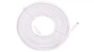 Kabel Lan Patchcord Cat 5E U/utp płaski 5m Biały - Patchcordy - miniaturka - grafika 2