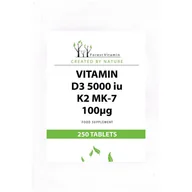Witaminy i minerały - Forest Vitamin, Vitamin D3 5000 IU K2 MK-7 100ug, 250 tab. - miniaturka - grafika 1