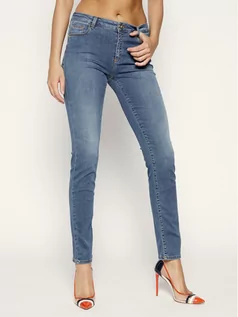 Spodnie damskie - Trussardi Jeans Jeansy Regular Fit Satin Power 56J00001 Granatowy Regular Fit - grafika 1