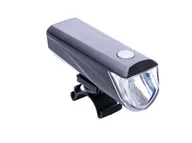 Lampki rowerowe - Lampa przednia bateryjna 1-LED 3-Watt JY-7076 czarna blister ROMET - miniaturka - grafika 1