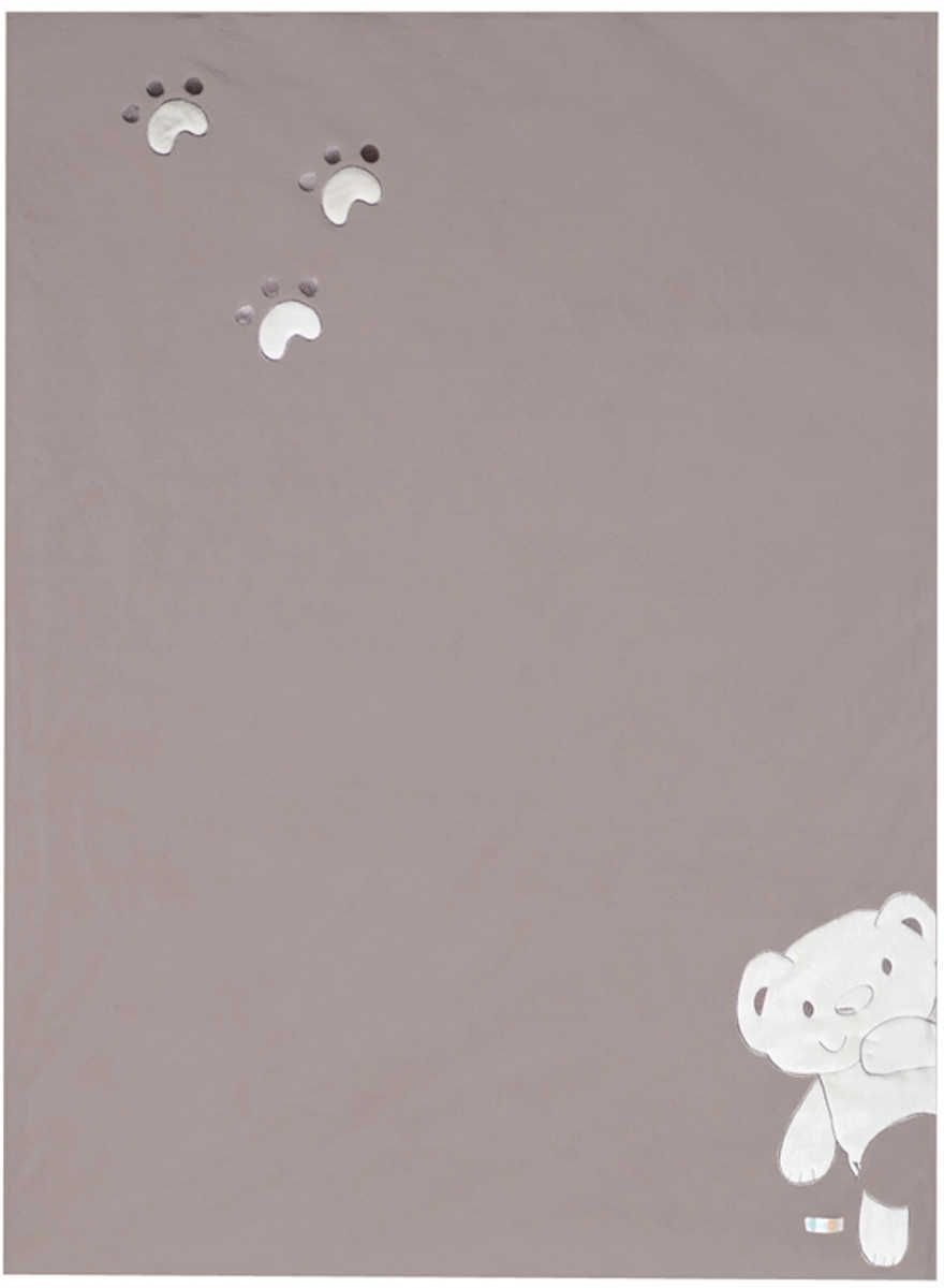 Poszewka na kołdrę dla niemowląt szara 100x140cm