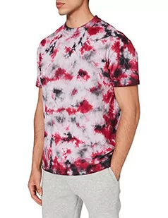 Urban Classics Koszulka męska Black Tie Dye Oversized Tee T-Shirt, czarny/czerwony, L - Koszulki męskie - miniaturka - grafika 1