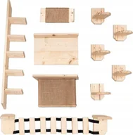 Legowiska dla kotów - ZESTAW KOCIOSTRADA PÓŁKI DLA KOTA QLS DREWNIANA - miniaturka - grafika 1
