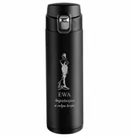 Kubki termiczne - Kubek termiczny czarny z grawerem dla niej koleżanki sekretarki na - miniaturka - grafika 1