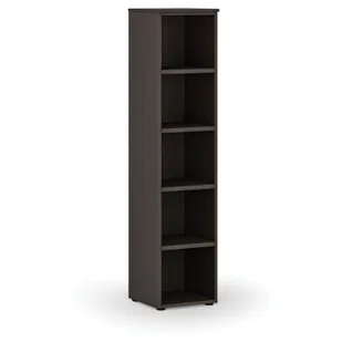 Regał biurowy PRIMO WOOD, 1781 x 400 x 420 mm, wenge - Regały biurowe - miniaturka - grafika 1