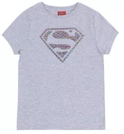 Koszulki i topy damskie - Szara koszulka, t-shirt z cekinami Superman S - miniaturka - grafika 1