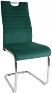 Krzesła - Krzesło Dankor Design Tris welur zieleń butelkowa - miniaturka - grafika 1