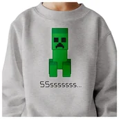 Bluzy dla dziewczynek - BLUZA DZIECIĘCA MINECRAFT 122-128 DLA DZIEWCZYNKI CHŁOPCA JAKOŚĆ - miniaturka - grafika 1