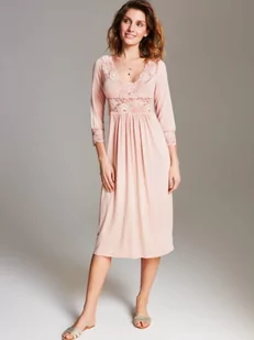 KOSZULA NOCNA midi 64 - brudny róż 2XL - Bielizna nocna - miniaturka - grafika 1