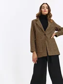 Płaszcze damskie - Krótki płaszcz w pepitkę - miniaturka - grafika 1