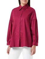 Bluzki damskie - Seidensticker Damska bluzka - modna bluzka - krój regularny - taliowany - stretch - koszula z kołnierzem - łatwa do prasowania - długi rękaw, czerwony, 46 - miniaturka - grafika 1