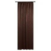 Zasłony - Zasłona z taśmą YORK 140 x 260 cm, kolor czekoladowy - miniaturka - grafika 1