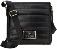 Torebki damskie - Torebka Damska Monnari Listonoszka Na Ramię Z Paskiem Czarna Pikowana - miniaturka - grafika 1