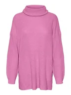 Swetry damskie - Vero Moda Golf w kolorze różowym - miniaturka - grafika 1